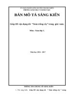 Giúp HS giải tốt các bài toán Trồng cây
