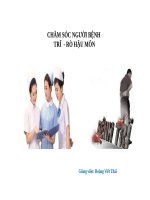 Chăm sóc người bệnh tri ro hau mon