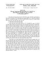 Báo cáo Sơ kết 3 năm việc triển khai thực hiện Quyết định số 217QĐTW và Quyết định số 218QĐTW