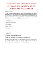 AN THẦN VÀ GIẢM ĐAU TRONG HỒI SỨC NHI