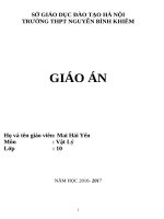 giáo án vật lý cả năm lớp 10