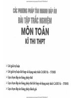 Phương pháp giải nhanh trắc nghiệm môn Toán