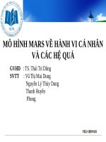 Thuyết trình môn hành vi tổ chức mô hình mars về hành vi cá nhân và các hệ quả 