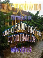 Bài 11. Đặc trưng sinh lí của âm