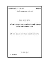 XỬ TRÍ tổn THƯƠNG TUYẾN cận GIÁP TRONG PHẪU THUẬT bướu GIÁP