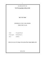 MÔ HÌNH 3D VÀ TỐI ƯU HÓA MÔ HÌNH TRONG THỰC TẠI ẢO