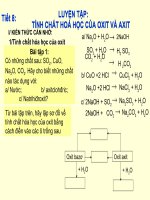 Bài 5. Luyện tập: Tính chất hoá học của oxit và axit