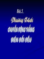 Bài 5. Phương trình chuyển động thẳng biến đổi đều
