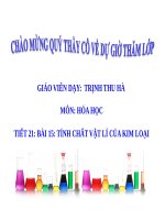 Bài 15. Tính chất vật lí của kim loại