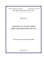 Ảnh hưởng của âm nhạc Chopin trong nghệ thuật piano Việt Nam