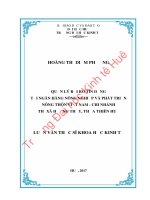 QUẢN lý rủi RO tín DỤNG tại NGÂN HÀNG NÔNG NGHIỆP và PHÁT TRIỂN NÔNG THÔN VIỆT NAM   CHI NHÁNH THỊ xã HƯƠNG THỦY, THỪA THIÊN HUẾ 