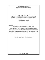 Nghiên cứu, thử nghiệm và tài liệu hoá phương pháp tiếp cận phát triển sinh kế dựa trên cộng đồng trong phát triển bền vững nông thôn cho một số nhóm cộng đồng dân tộc thiểu số vùng núi 