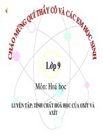 Bài 5. Luyện tập: Tính chất hoá học của oxit và axit