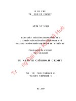 ĐÁNH GIÁ sự hài LÒNG TRONG CÔNG VIỆC của NHÂN VIÊN tại NGÂN HÀNG NÔNG NGHIỆP và PHÁT TRIỂN NÔNG THÔN CHI NHÁNH THỪA THIÊN HUẾ 