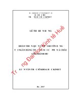 HOÀN THIỆN QUẢN LÝ RỦI RO TÍN DỤNG TẠI NGÂN HÀNG THƯƠNG MẠI CỔ PHẦN Á CHÂU CHI NHÁNH HUẾ