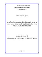 NGHIÊN cứu THUẬT TOÁN cây QUYẾT ĐỊNH sử DỤNG PHÂN TÍCH NGƯỠNG kép CHO ỨNG DỤNG PHÂN LOẠI HÀNH VI của bò 