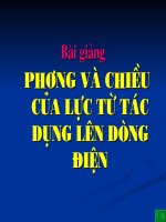 Bài 27. Phương và chiều của lực từ tác dụng lên dòng điện