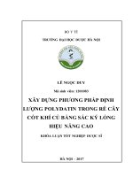 Xây dựng phương pháp định lượng polydatin trong rễ cây cốt khí củ bằng sắc ký lỏng hiệu năng cao 