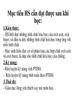 Bài 1. Tính chất hoá học của oxit. Khái quát về sự phân loại oxit