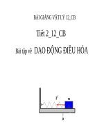 Tiết 2. Bài tập về dao động điều hòa