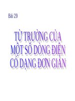 Bài 29. Từ trường của một số dòng điện có dạng đơn giản