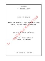 HOÀN THIỆN PHÂN cấp QUẢN lý NGÂN SÁCH NHÀ nước tại TỈNH THỪA THIÊN HUẾ 