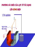 Bài 27. Phương và chiều của lực từ tác dụng lên dòng điện