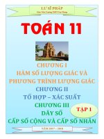 Bài tập chương 1,2,3 đại số và giải tích lớp 11   lư sĩ pháp 