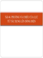 Bài 27. Phương và chiều của lực từ tác dụng lên dòng điện
