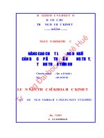 NÂNG CAO CHẤT LƯỢNG đội NGŨ cán bộ cấp xã ở THỊ xã HƯƠNG THỦY, TỈNH THỪA THIÊN HUẾ 
