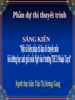 thuyết trình sáng kiến tổ trưởng