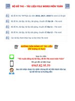 Trọn bộ tài liệu file word lời giải chi tiết 2018