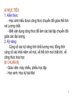 Bài 19. Chuyển đổi giữa khối lượng, thể tích và lượng chất