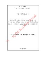 GIẢI PHÁP NÂNG CAO HIỆU QUẢ SỰ DỤNG VỐN ĐẦU TƯ XÂY DỰNG CƠ BẢN TỪ NGÂN SÁCH NHÀ NƯỚC TRÊN ĐỊA BÀN TỈNH THỪA THIÊN HUẾ