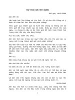 THƯ TÌNH gửi một NGƯỜI