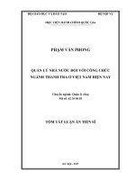 Quản lý nhà nước đối với công chức ngành Thanh tra ở Việt Nam hiện nay (tt)