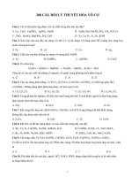 200 Câu hỏi lý thuyết vô cơ tổng hợp luyện thi đại học 2018