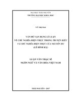Vấn đề vận dụng lí luận về Chủ nghĩa hiện thực trong Truyện Kiều và Chủ nghĩa hiện thực của Nguyễn Du (Lê Đình Kỵ) (LV thạc sĩ)