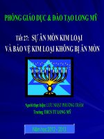 Bài 21. Sự ăn mòn kim loại và bảo vệ kim loại không bị ăn mòn