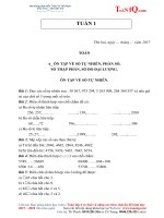 ÔN TẬP VỀ SỐ TỰ NHIÊN, PHÂN SỐ, SỐ THẬP PHÂN, SỐ ĐO ĐẠI LƯỢNG