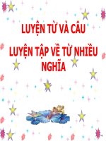 Tuần 7-8. Luyện tập về từ nhiều nghĩa