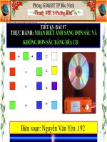 Bài 57. Thực hành: Nhận biết ánh sáng đơn sắc và ánh sáng không đơn sắc bằng đĩa CD