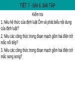 Bài 6. Bài tập vận dụng định luật Ôm