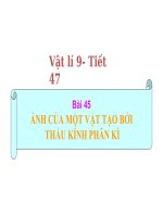 Bài 45. Ảnh của một vật tạo bởi thấu kính phân kì
