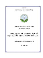 Tổng quan về tin sinh học và một số ứng dụng trong thực tế 