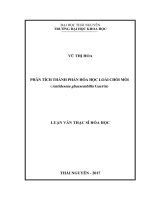 Phân tích thành phần hóa học loài Chòi Mòi (LV thạc sĩ)