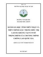 Đánh giá độc tính trên thận và trên thính giác trong điều trị lao đa kháng tại 9 cơ sở trọng điểm của chương trình chống lao quốc gia 