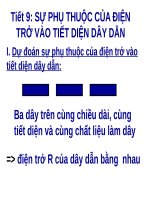 Bài 8. Sự phụ thuộc của điện trở vào tiết diện dây dẫn
