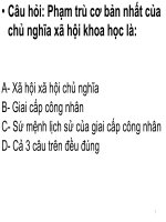 LIÊN MINH CÔNG – NÔNG – TRÍ THỨC TRONG THỜI kỳ QUÁ độ lên CHỦ NGHĨA xã hội 