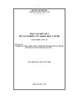 Nghiên cứu phát triển nông nghiệp đô thị sinh thái ở thành phố thái nguyên tỉnh thái nguyên 